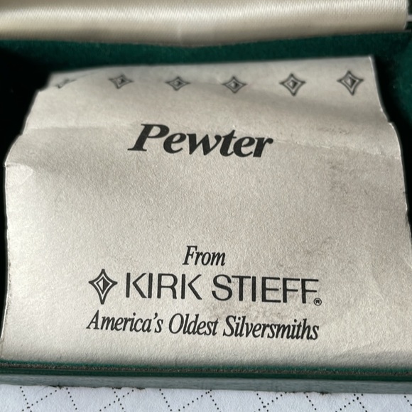 Vintage Kirk Stieff Winter Holly Pewter Cuff Bracelet. - Picture 5 of 10